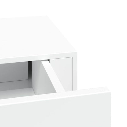 Étagères à tiroirs murales 2 pcs Blanc 60x23,5x10 cm MDF