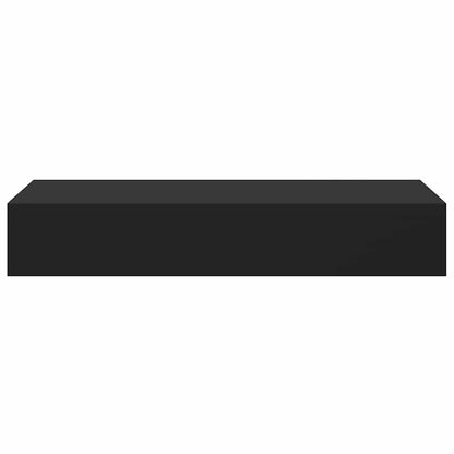 Étagères à tiroirs murales 2 pcs Noir 60x23,5x10 cm MDF