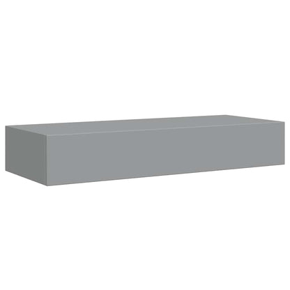 Étagère à tiroir murale Gris 60x23,5x10 cm MDF