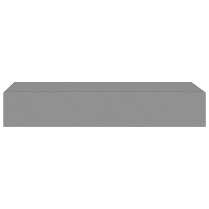 Étagères à tiroirs murales 2 pcs gris 60x23,5x10 cm MDF