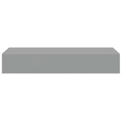 Étagères à tiroirs murales 2 pcs gris 60x23,5x10 cm MDF