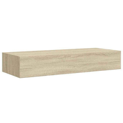 Étagère à tiroir murale chêne 60x23,5x10 cm MDF