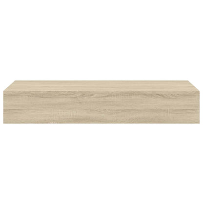 Étagère à tiroir murale chêne 60x23,5x10 cm MDF