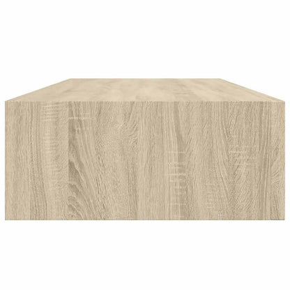 Étagère à tiroir murale chêne 60x23,5x10 cm MDF