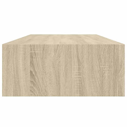 Étagères à tiroirs murales 2 pcs chêne 60x23,5x10 cm MDF