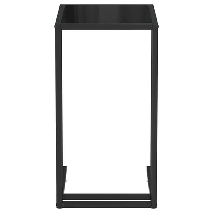 Table d'appoint pour ordinateur Noir 50x35x65 cm Verre trempé