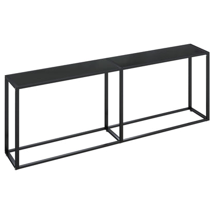Table console Noir 220x35x75,5 cm Verre trempé