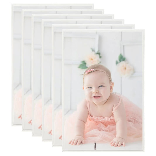 Collage de cadres photo 5pcs au mur table Argenté 59,4x84cm MDF