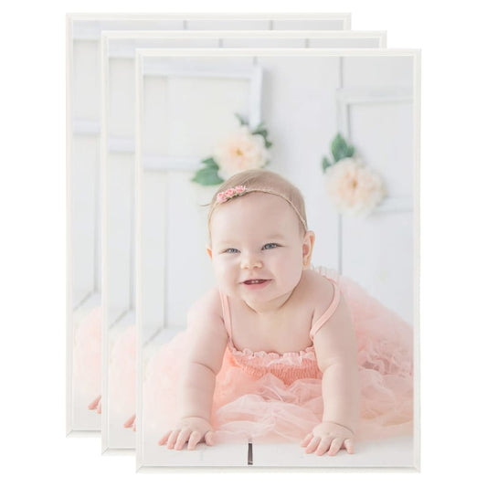 Collage de cadres photo 3 pcs de mur table Argenté 70x90 cm MDF