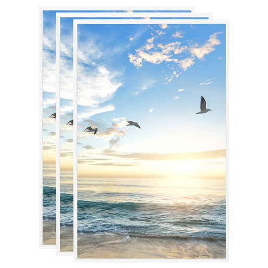Collage de cadres photo 3 pcs de table Blanc 10x15 cm MDF