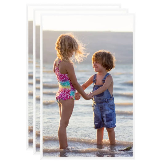 Collage de cadres photo 3 pcs de table Blanc 13x18 cm MDF