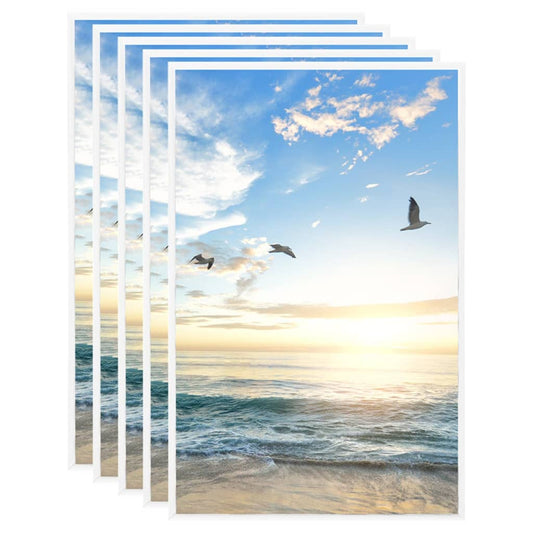 Collage de cadres photo 5 pcs de mur table Blanc 13x18 cm MDF