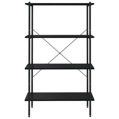 Étagère à 4 niveaux Noir 80x40x130 cm