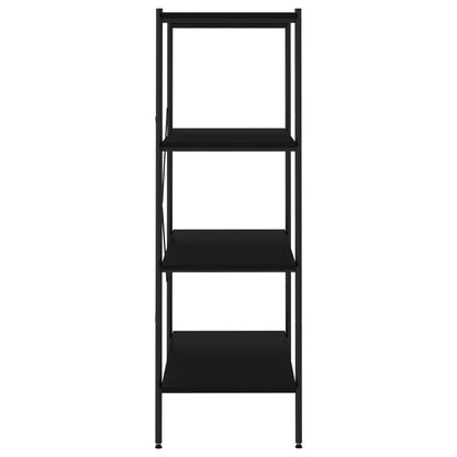 Étagère à 4 niveaux Noir 80x40x130 cm