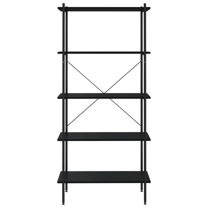 Étagère à 5 niveaux Noir 80x40x163 cm