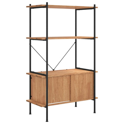 Étagère à 4 niveaux armoire 80x40x130cm Acier bois d'ingénierie