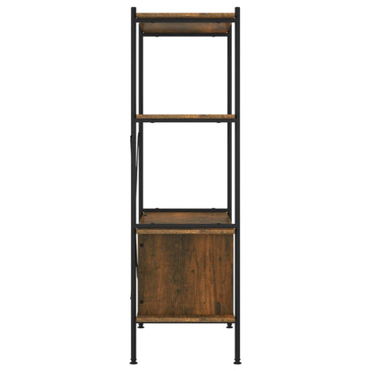 Étagère à 4 niveaux armoire 80x40x130cm Acier bois d'ingénierie