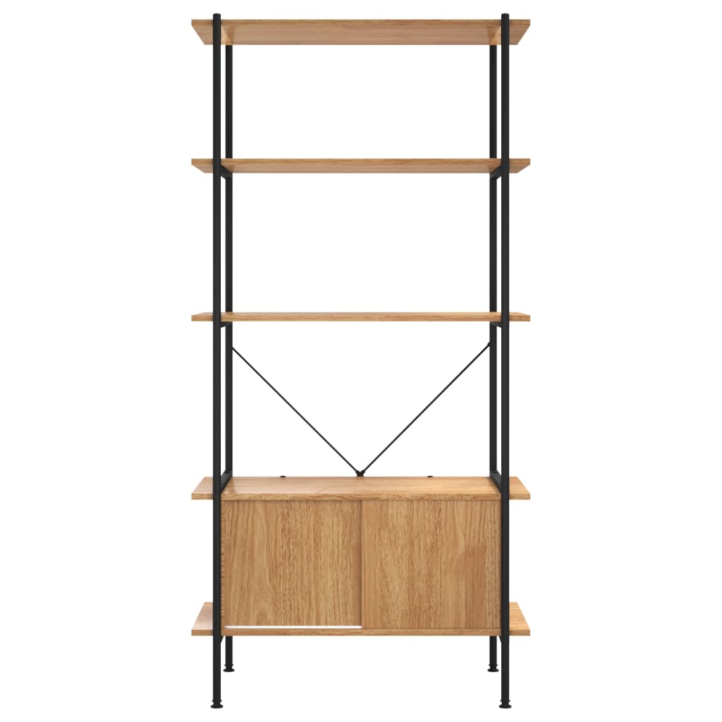 Étagère à 5 niveaux armoire 80x40x163cm Acier bois d'ingénierie
