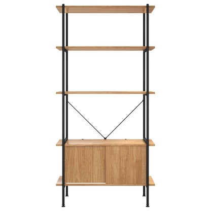 Étagère à 5 niveaux armoire 80x40x163cm Acier bois d'ingénierie