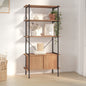 Étagère à 5 niveaux armoire 80x40x163cm Acier bois d'ingénierie