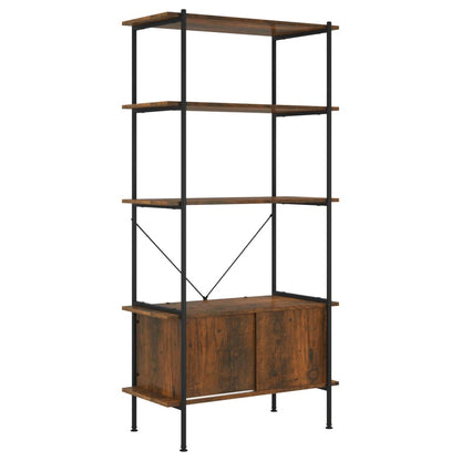 Étagère à 5 niveaux armoire 80x40x163cm Acier bois d'ingénierie