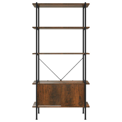 Étagère à 5 niveaux armoire 80x40x163cm Acier bois d'ingénierie