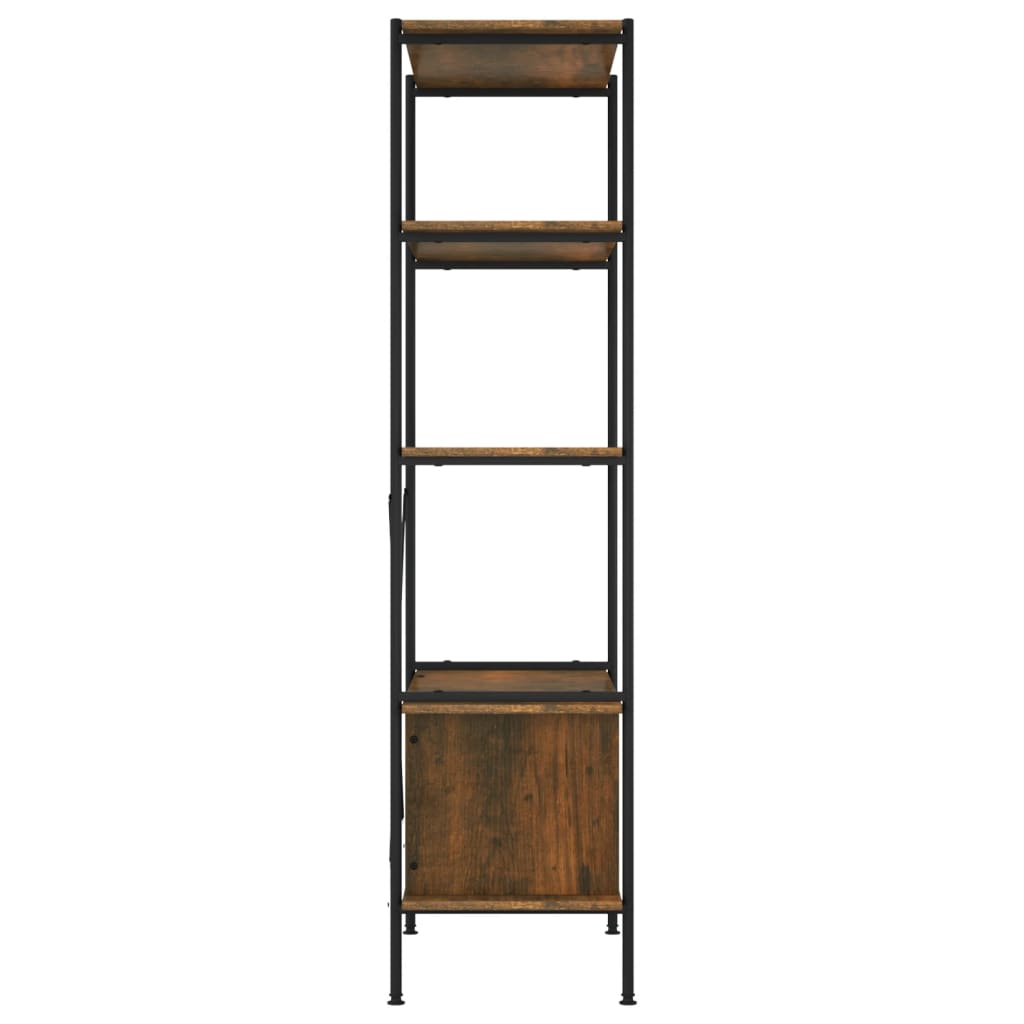 Étagère à 5 niveaux armoire 80x40x163cm Acier bois d'ingénierie