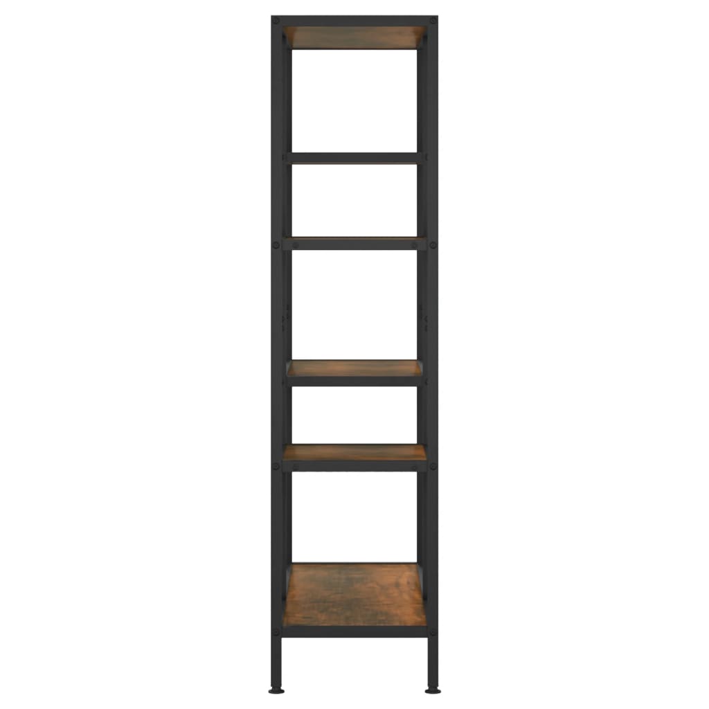 Étagère à livres 80x30x120 cm Acier et bois d'ingénierie