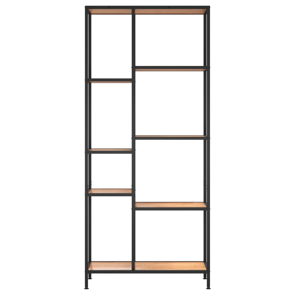 Étagère à livres 80x30x180 cm Acier et bois d'ingénierie