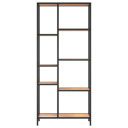 Étagère à livres 80x30x180 cm Acier et bois d'ingénierie