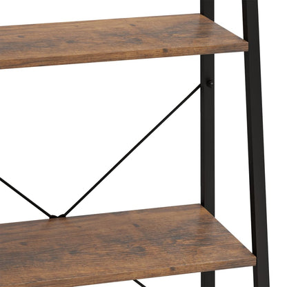 Étagère sur pied 3 niveaux Marron foncé et noir 56x35x108 cm