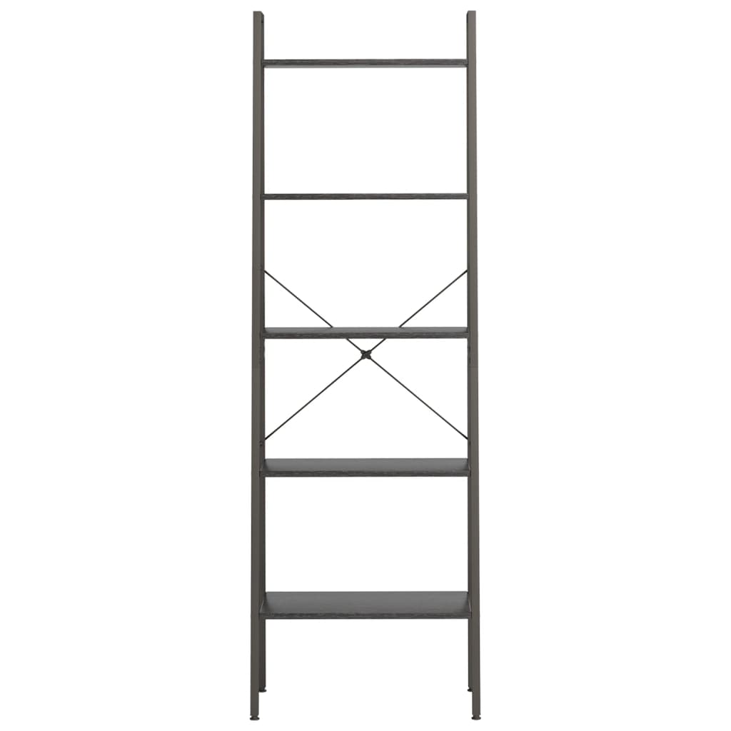 Étagère sur pied 5 niveaux Noir 56x35x174 cm