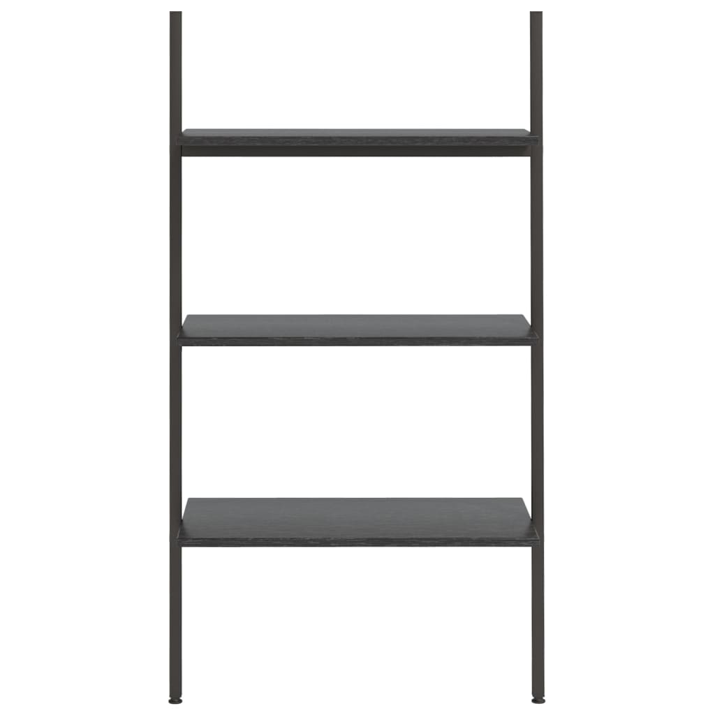 Étagère inclinée à 3 niveaux Noir 64x34x116 cm