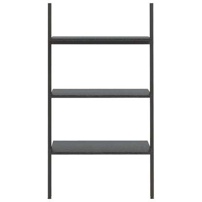 Étagère inclinée à 3 niveaux Noir 64x34x116 cm