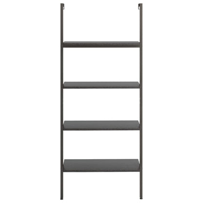 Étagère inclinée à 4 niveaux Noir 64x35x152,5 cm