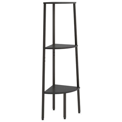 Étagère d'angle 3 niveaux Noir 45,5x31,5x120 cm