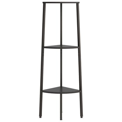 Étagère d'angle 3 niveaux Noir 45,5x31,5x120 cm