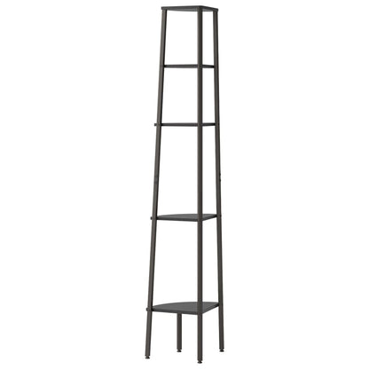 Étagère d'angle 5 niveaux Noir 45,5x31,5x180 cm