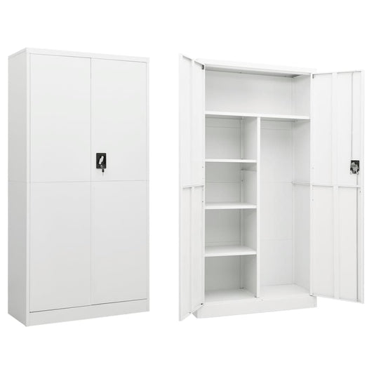 Armoire à casiers Blanc 90x40x180 cm Acier