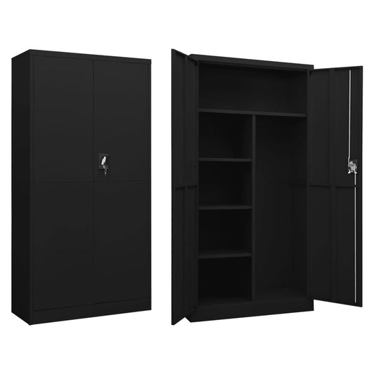 Armoire à casiers Noir 90x40x180 cm Acier