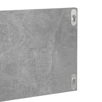 Étagères murales 2pcs Gris béton 80x11,5x18cm bois d'ingénierie