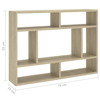 Étagère murale Chêne sonoma 75x16x55 cm Bois d'ingénierie