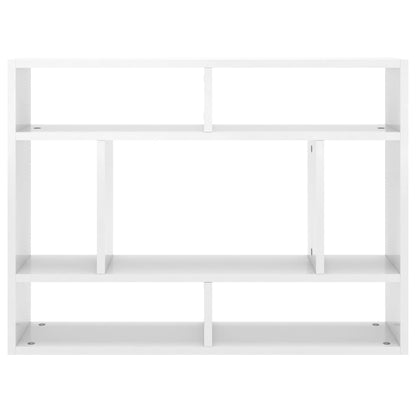 Étagère murale Blanc brillant 75x16x55 cm Bois d'ingénierie