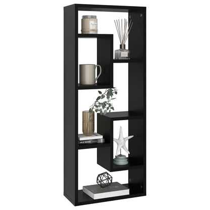 Étagère murale Noir 36x16x90 cm Bois d'ingénierie