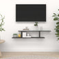 Étagère TV murale Noir 125x18x23 cm Bois d’ingénierie