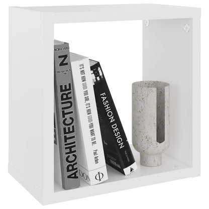 Étagères cube murales 2 pcs Blanc 26x15x26 cm