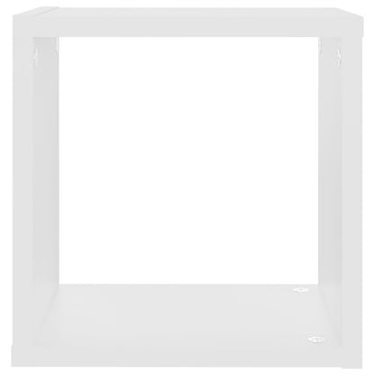 Étagères cube murales 2 pcs Blanc 26x15x26 cm
