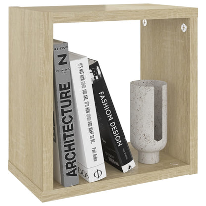 Étagères cube murales 2 pcs Chêne sonoma 26x15x26 cm