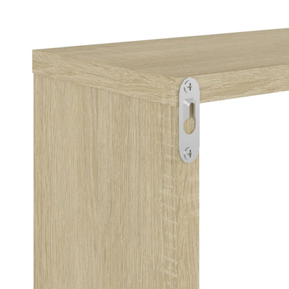 Étagères cube murales 2 pcs Chêne sonoma 26x15x26 cm