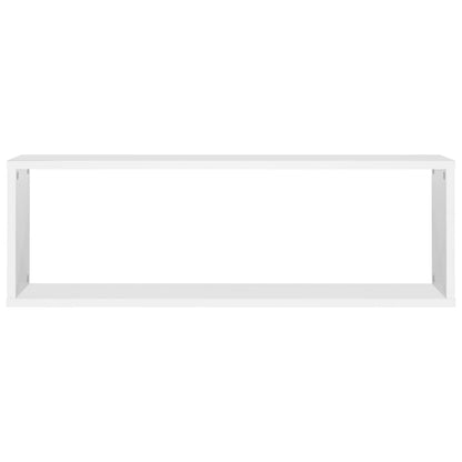 Étagères cube murales 2pcs Blanc 80x15x26,5cm bois d'ingénierie